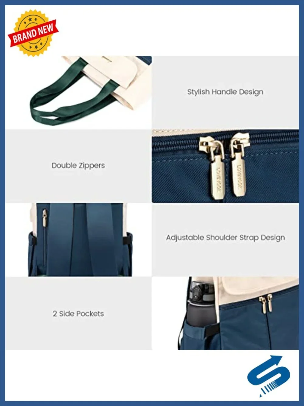 Convertible Small Backpack Purse for Women, Mini Daypack with Clutch, Tote